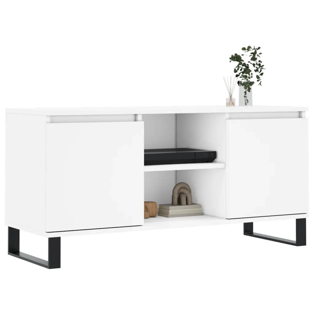 Mobile TV | Armadietto TV | Mobile Porta TV Bianco 104x35x50 cm in Legno Multistrato