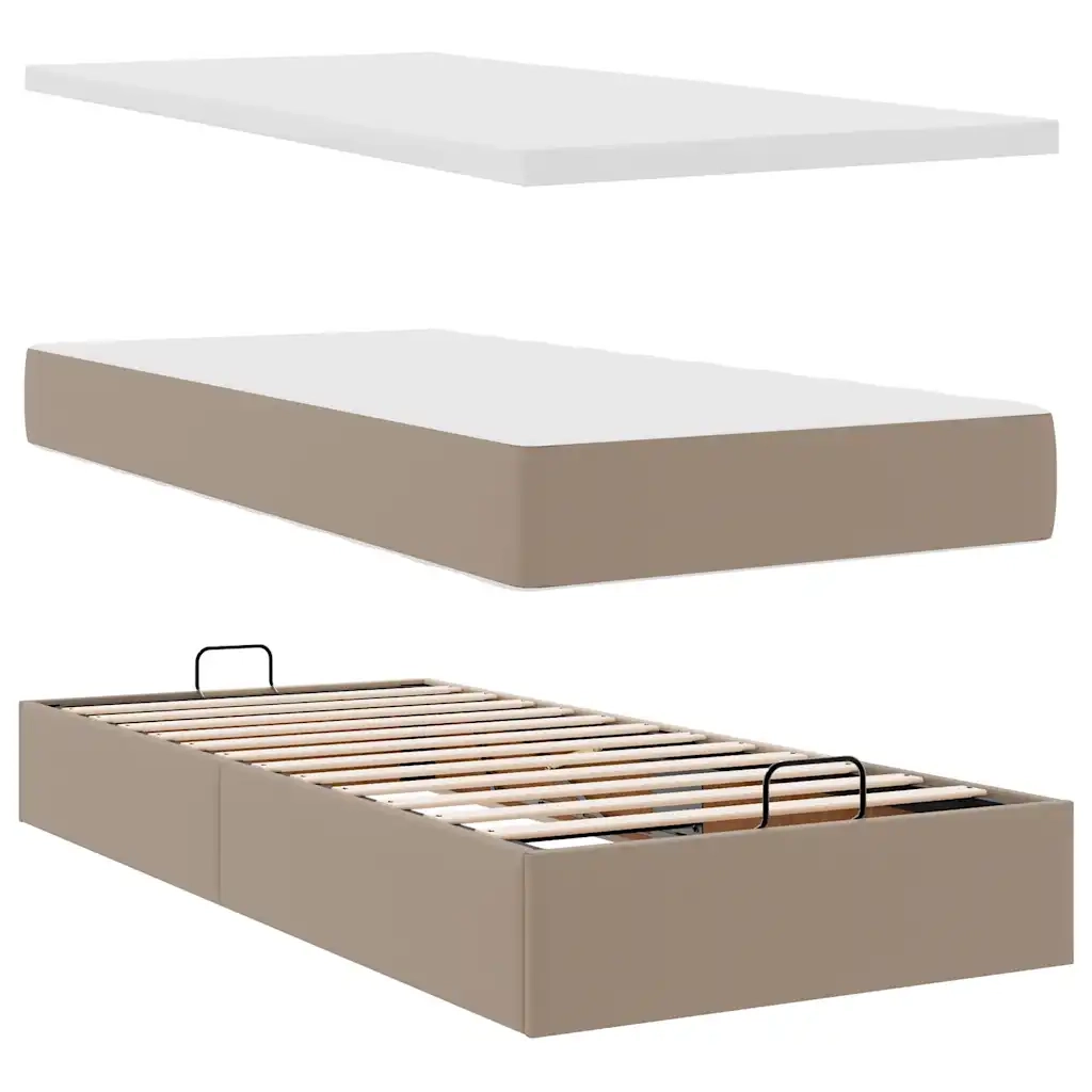 Struttura Letto Pouf con Materasso 80x200 cm Similpelle 3311010