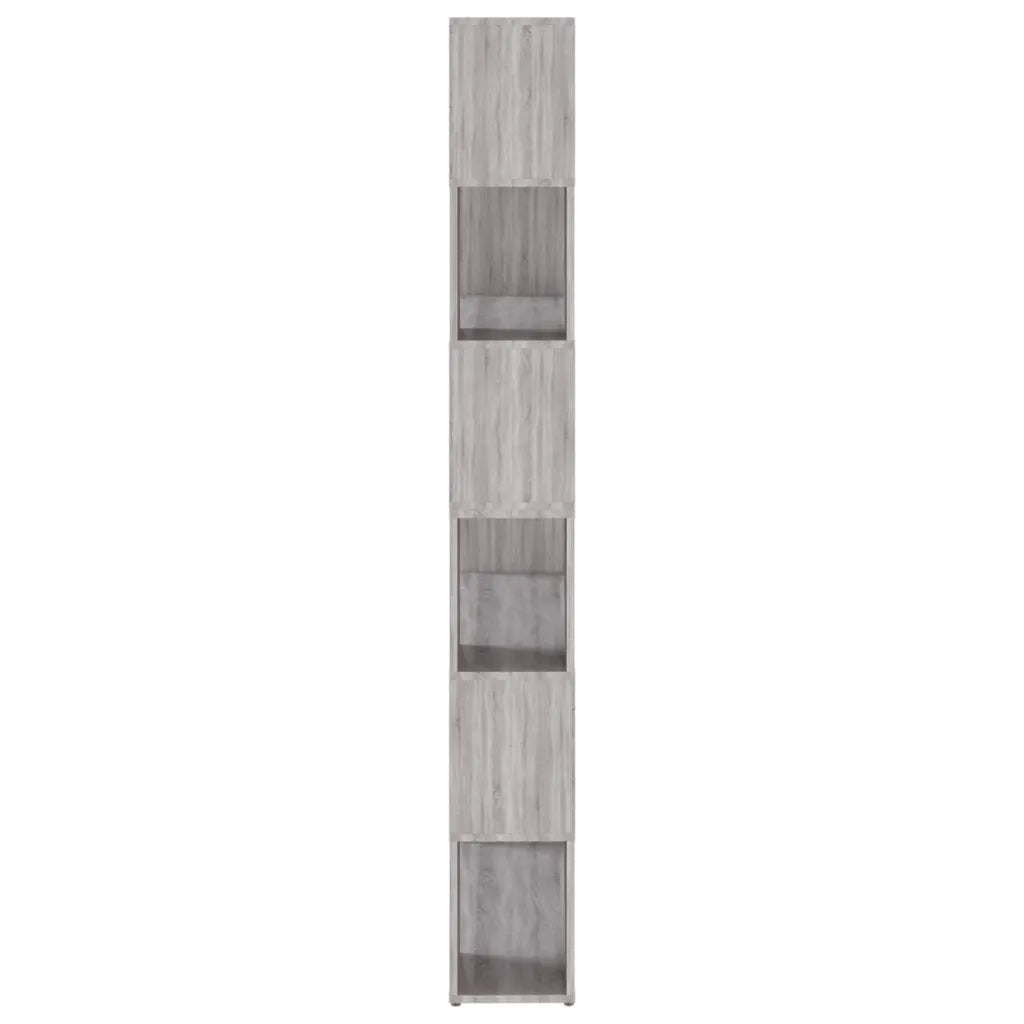 Libreria Divisorio-Scaffale per Libri-Mobile di Stoccaggio Grigio Sonoma 100x24x188 cm