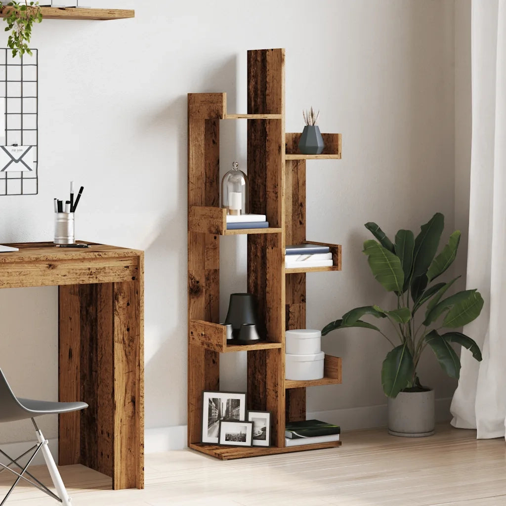 vidaXL Libreria Legno Antico 48x25,5x140 cm in Legno Multistrato