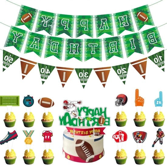 Decorazione di compleanno Happy Birthday - banner e slitta - 29 pezzi decorazione da festa per bambini e adulti