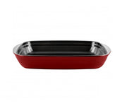 Pirofila Antiaderente in Vetro Borosilicato Rettangolare Rossa 35 x 22 x 5 cm