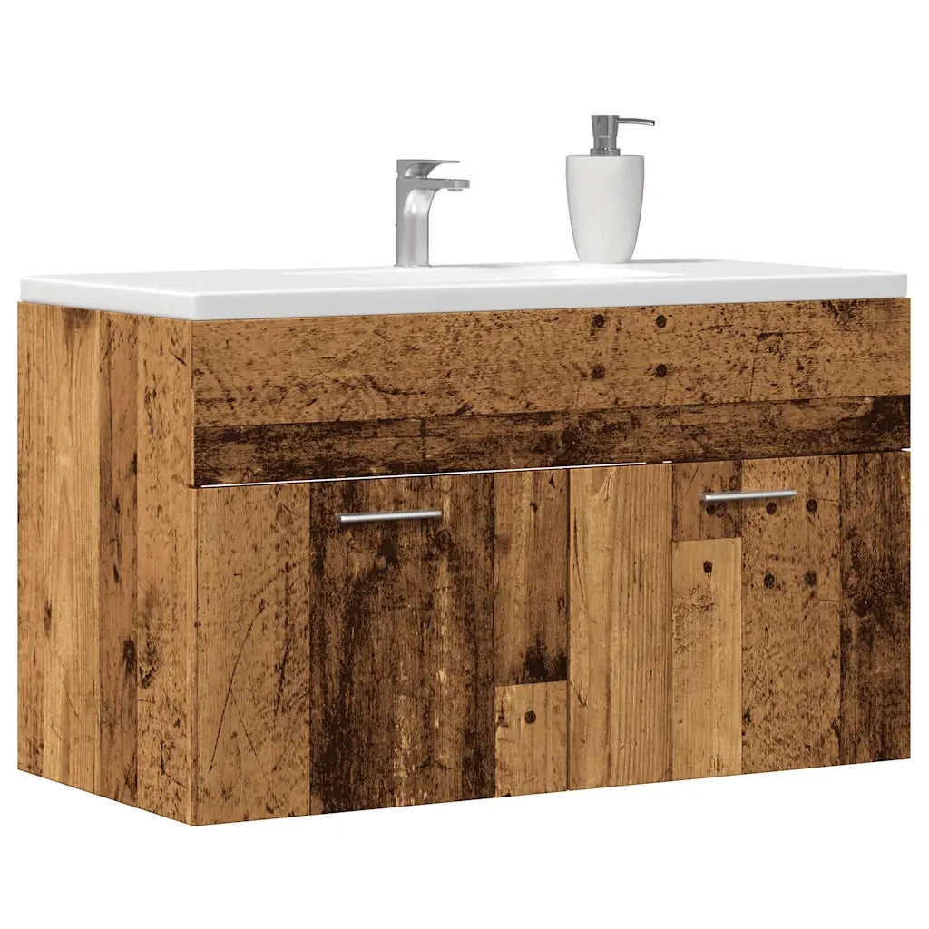 Mobile da Bagno Legno Antico 80x38,5x46 cm Legno Multistrato 856211