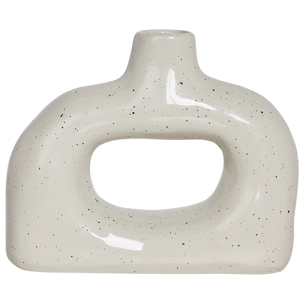 Vaso per fiori Gres bianco Decorazione per interni Pezzo Design moderno Impermeabile