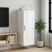 Mobiletto a muro Bianco Lucido 33 x 34,5 x 90 cm 899269