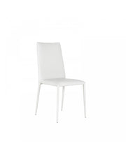 4x Sedia in similpelle e metallo bianco Cleo STS