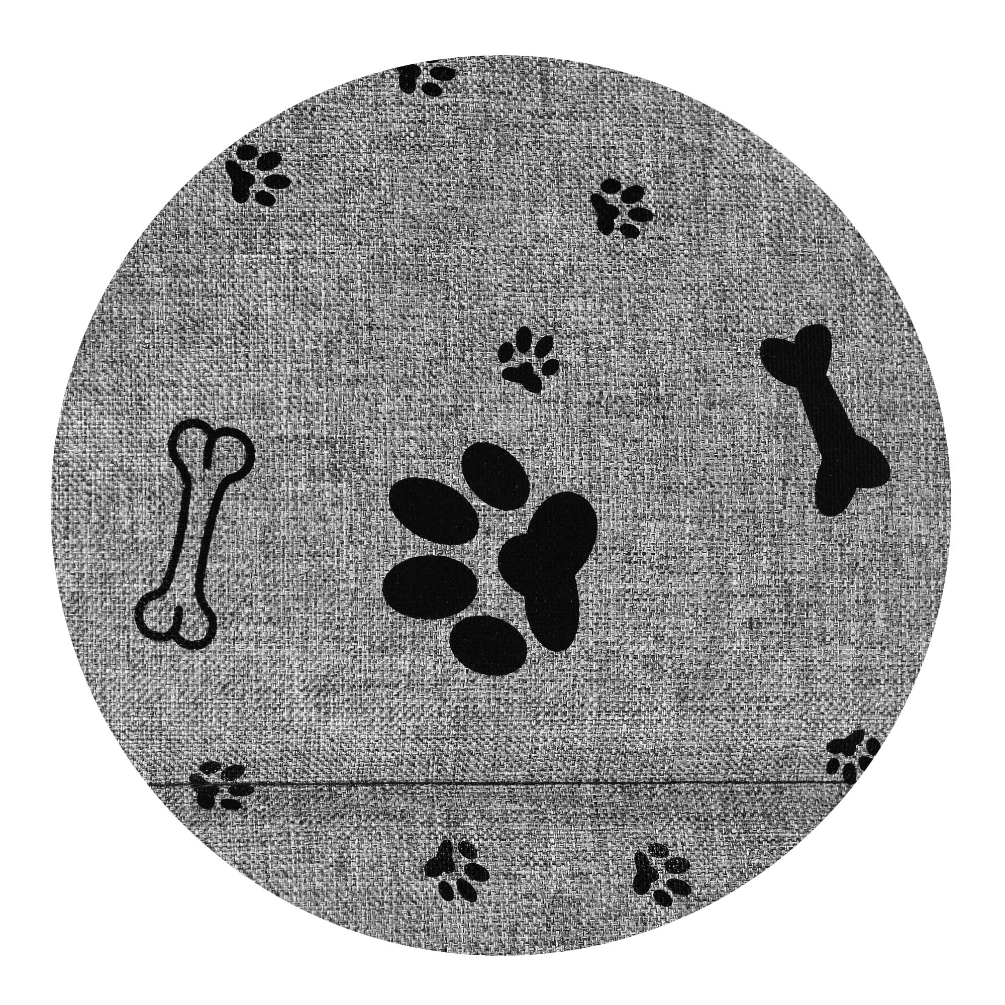 AIO FACTORY 80x60 cm Tappetino per cuccia per cani impermeabile Ossa nere