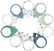 10 pacchi di asciugamani a forma di triangolo, asciugamani di cotone superassorbenti, bandane unisex con chiusura a bottone, sciarpe per il collo, asciugamani per bambini, asciugamani per bambini con drizzatura per bambini di 0-3 anni