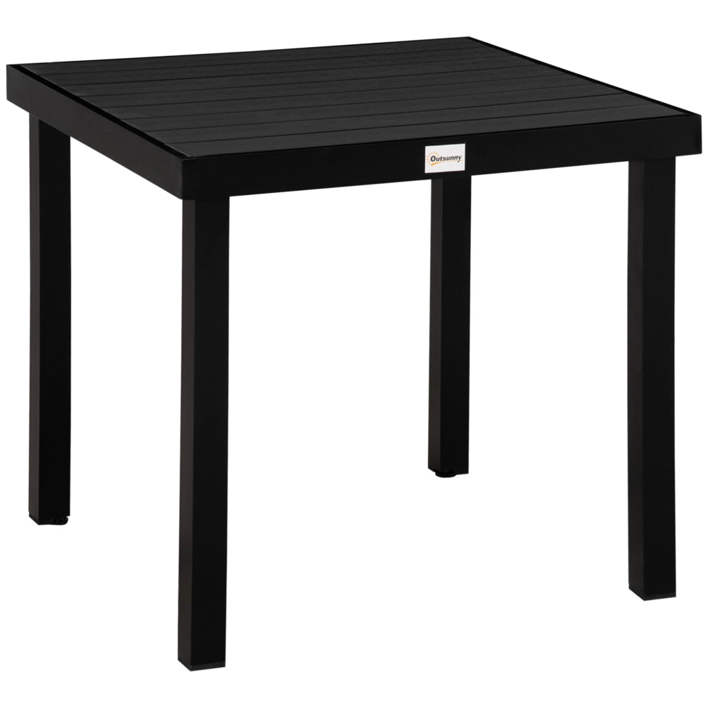 Tavolo da Pranzo per 4 Persone ¨C MINIMAL ¨C Alluminio Nero 80x80x74 cm