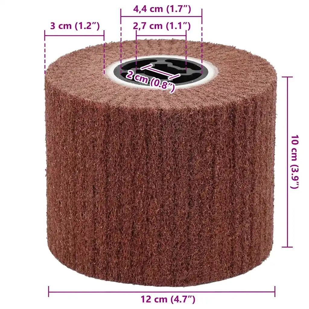 Rulli Abrasivi 3 pcs Marrone 12 x 12 x 10 cm Fibre sintetiche 42008340