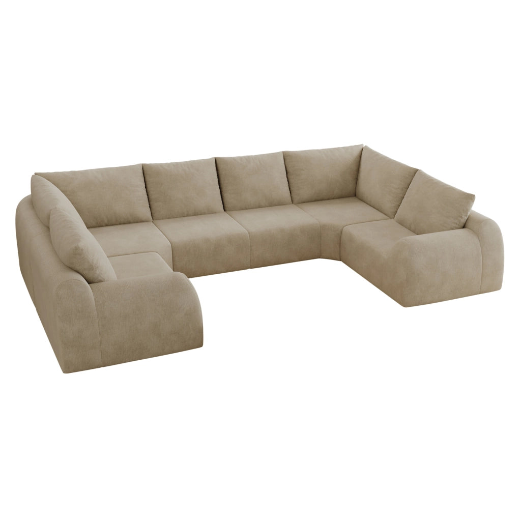 Divano in ciniglia, colore khaki