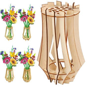 Vaso unico in legno per fiori, vaso per bouquet, supporto in legno per rose, ciliegie, girasoli, tulipani, narcisi e fiori di loto