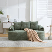 Divano 2 posti in chenille con molle insacchettate, cuscini spessi e design profondo verde 164 × 92 × 60 cm