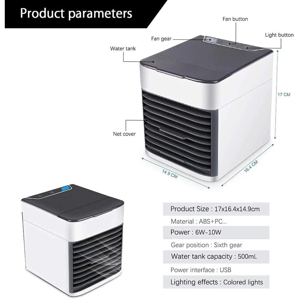 Trade Shop - Mini Condizionatore Portatile Deumidificatore A Ghiaccio Usb Ventilatore X Auto -