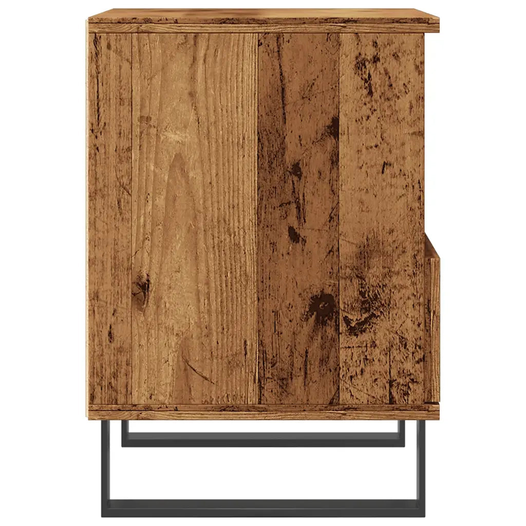 Comodino | Armadio da Notte | Mobiletto da notte Legno Antico 40x35x50 cm in Legno Multistrato