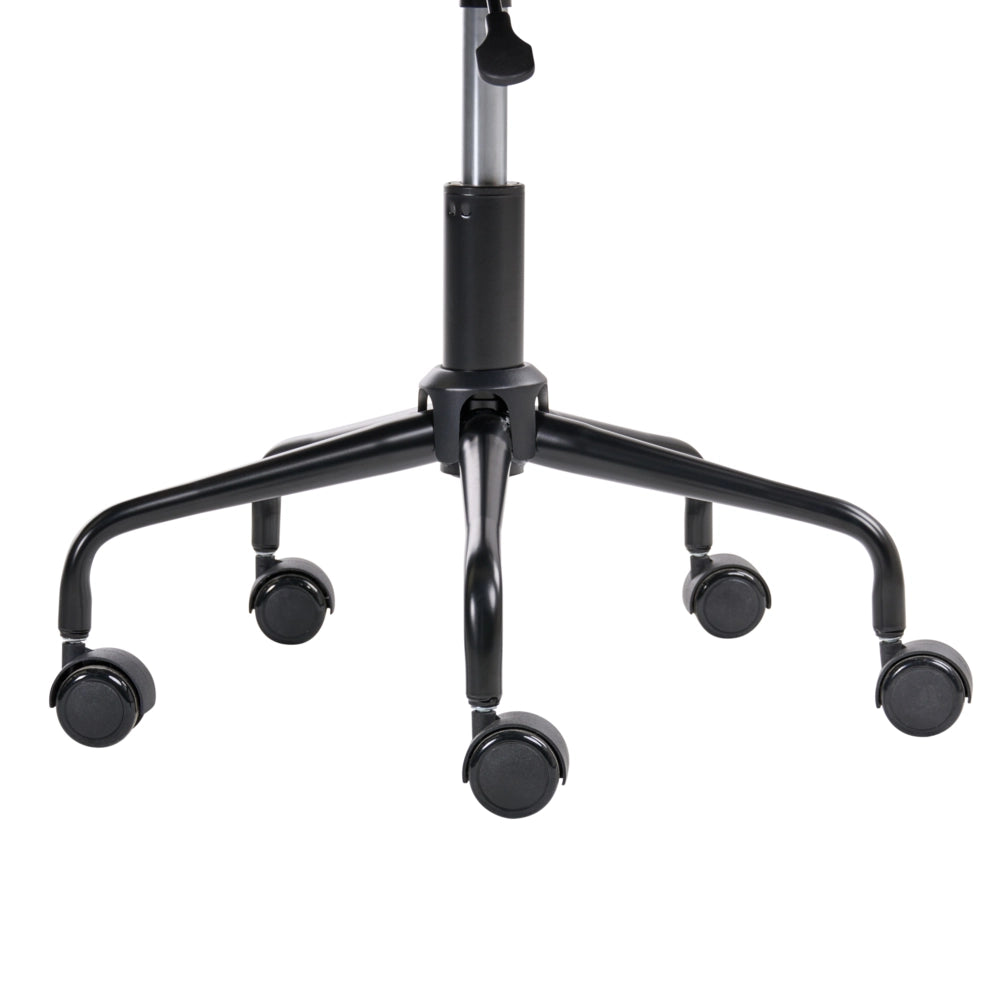 Sedia da scrivania girevole Boucle beige con schienale trapuntato regolabile in altezza moderna industriale girevole con rotelle