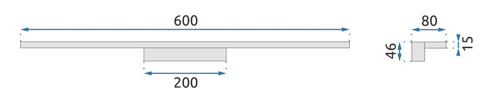 Lampada Da Parete Gold 60cm APP837-1W