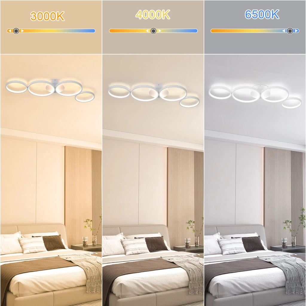ZMH Lampada da soffitto plafoniera LED moderna con telecomando design per soggiorno