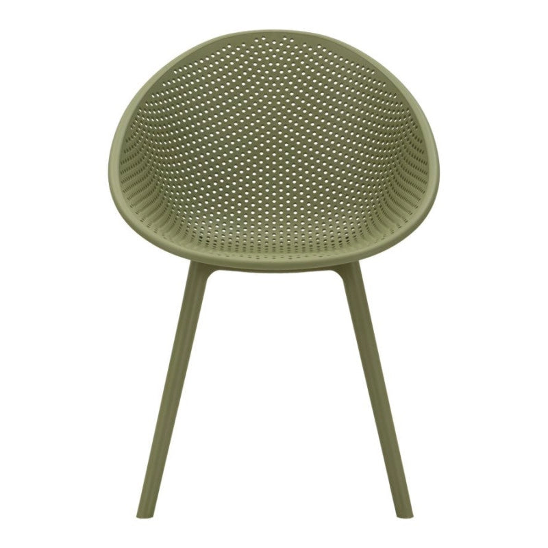 Sedia Ibiza Verde Set 2 Pz cm 59x59x83 (altezza Seduta cm 45)