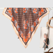 Nuova sciarpa da donna in seta stampata, stile coreano, sciarpa decorativa alla moda e versatile.