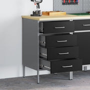 Armadio da lavoro  Nero 50x55x85 cm Acciaio