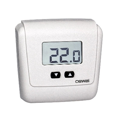 TERMOSTATO ELETTRONICO DA PARETE ET05- Bianco- CEWAL- pezzi 1