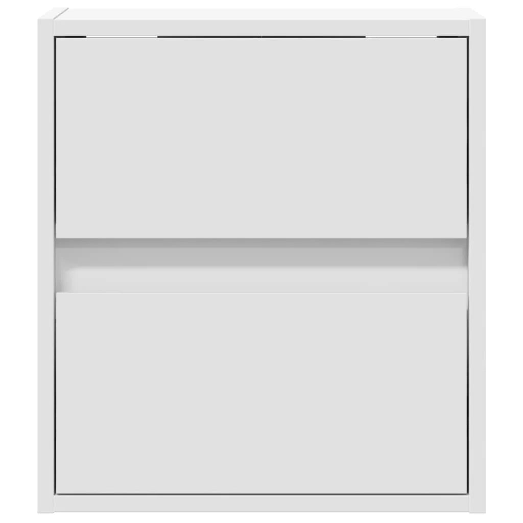 Mobile TV multimediale da parete mensola TV credenza mobile TV per sala da pranzo soggiorno camera da letto con luci LED 2 pezzi 41 x 31 x 45 cm bianco 02_0029106