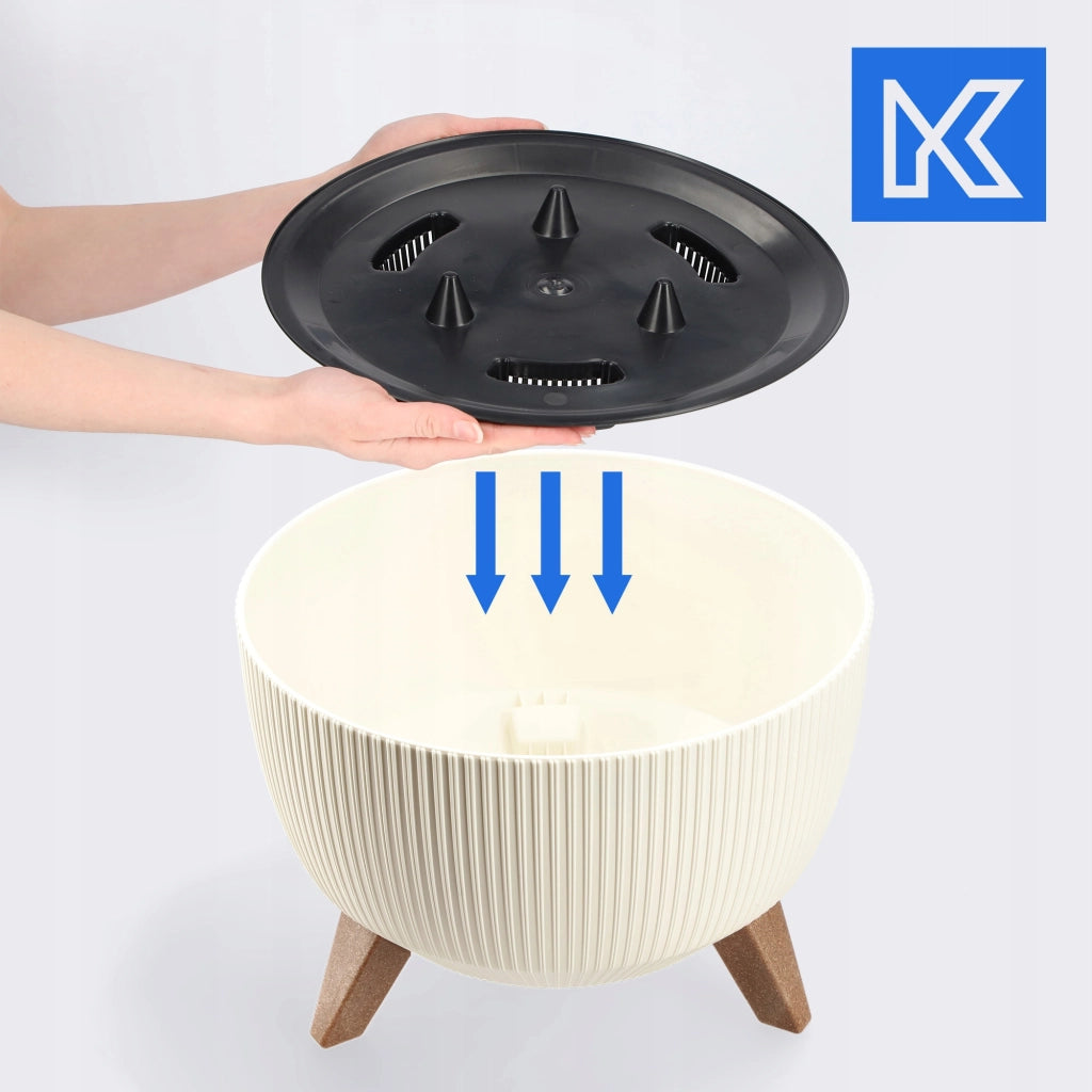 Vaso da giardino KADAX con gambe per fiori, grande ciotola rotonda da 29 cm