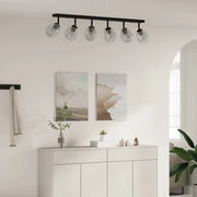 Faretto da soffitto Nero 110,5 x 13 x 26 cm Vetro e Metallo 42001222