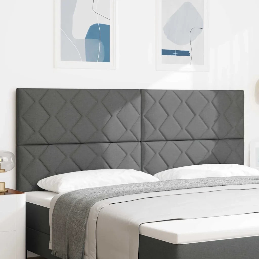 Testiera Grigio scuro 200 cm Tessuto 3337952