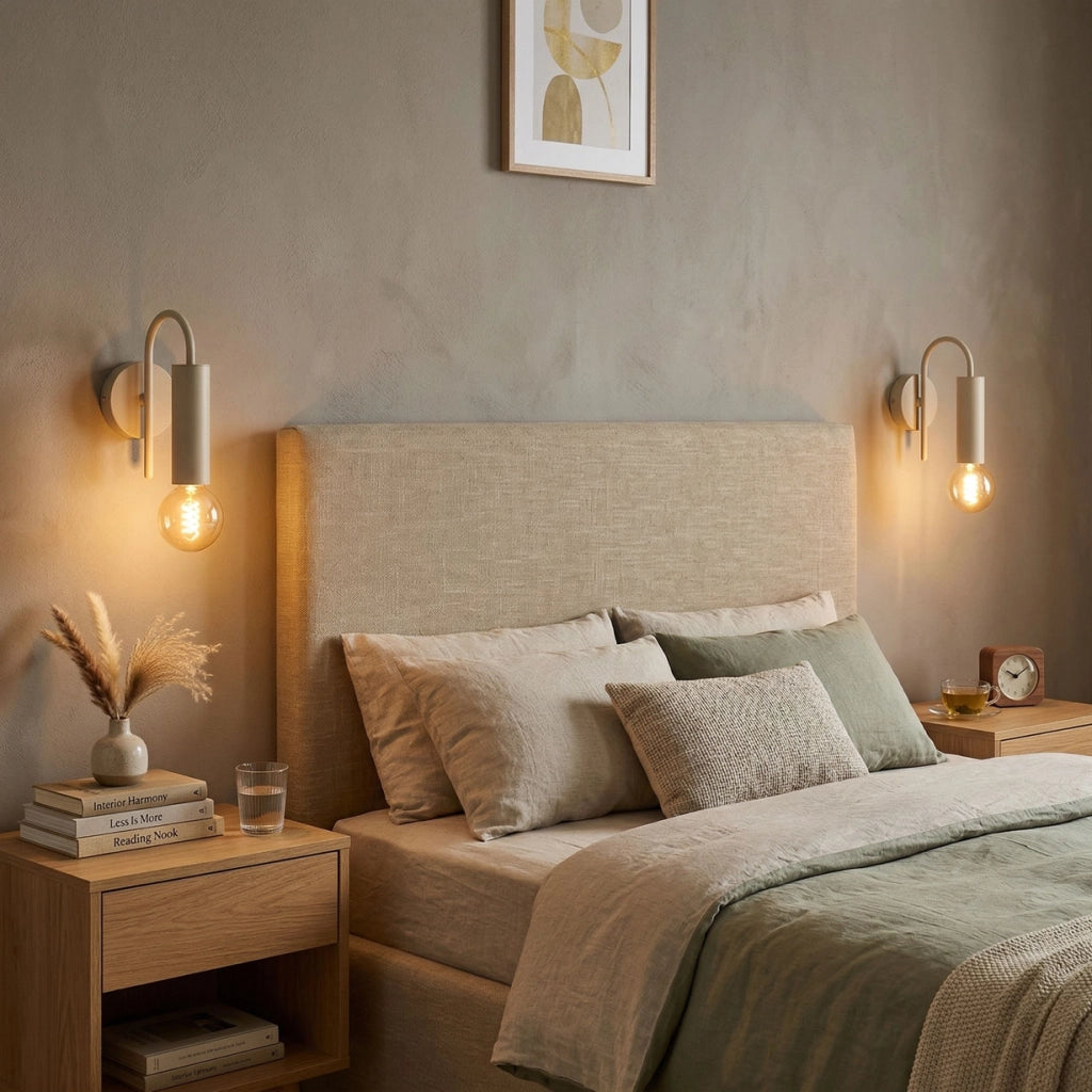 Applique decorativa Loppe 1xE27 beige acciaio Luminex