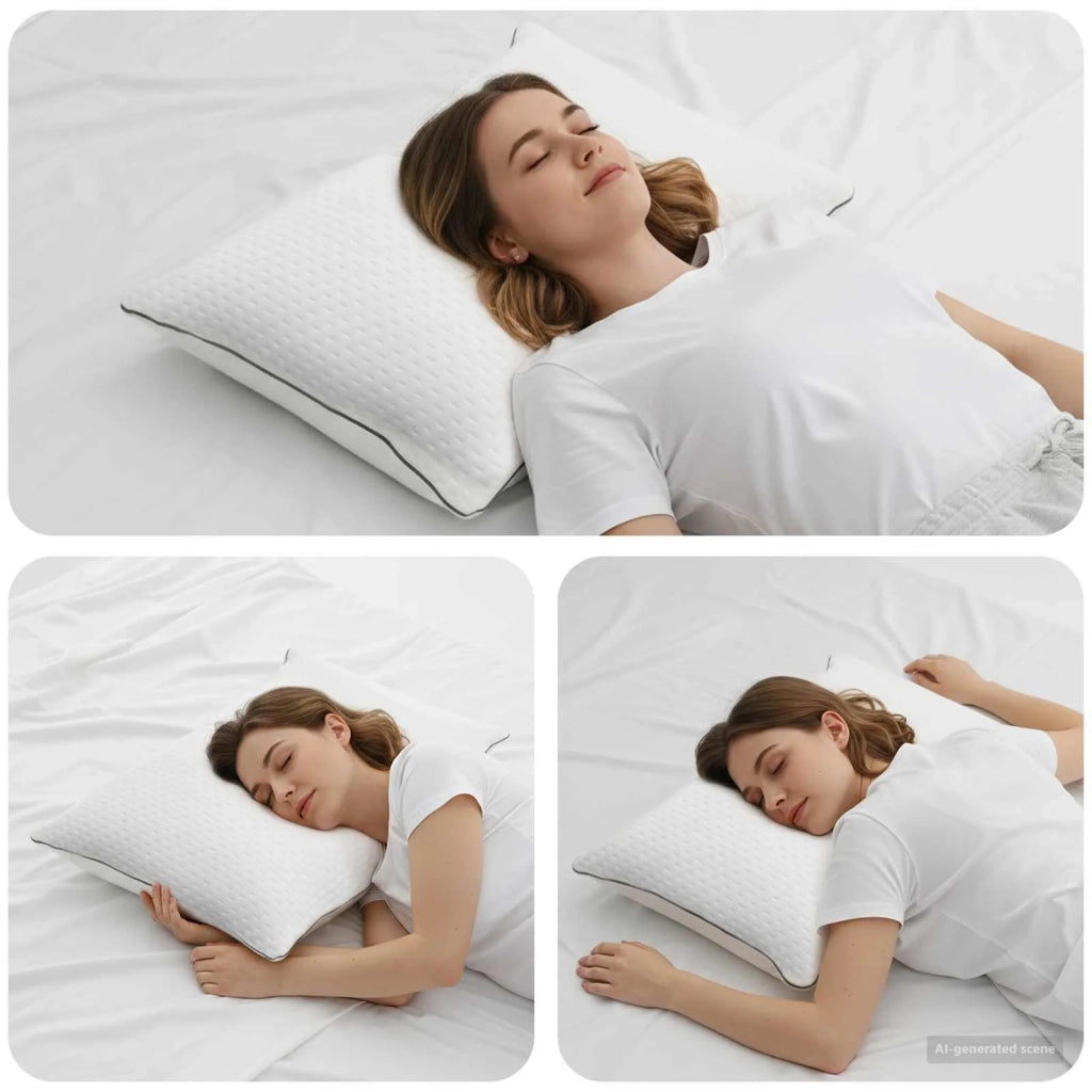 Cuscino Shread Bianco 80 x 40 x 14,5 cm Schiuma Memory CFW1696180