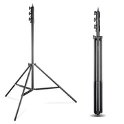 AIR 355 Set 2 stativi per luci regolabili in altezza fino a 355 cm, max 8 kg, Cavalletto fotografico in alluminio per foto e video