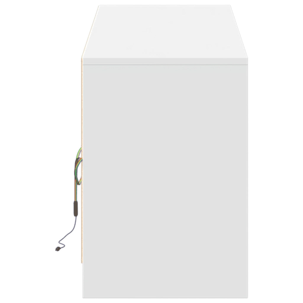 Mobile Porta TV con LED-Credenza per TV Bianco 180x34x50cm in Truciolato 235087