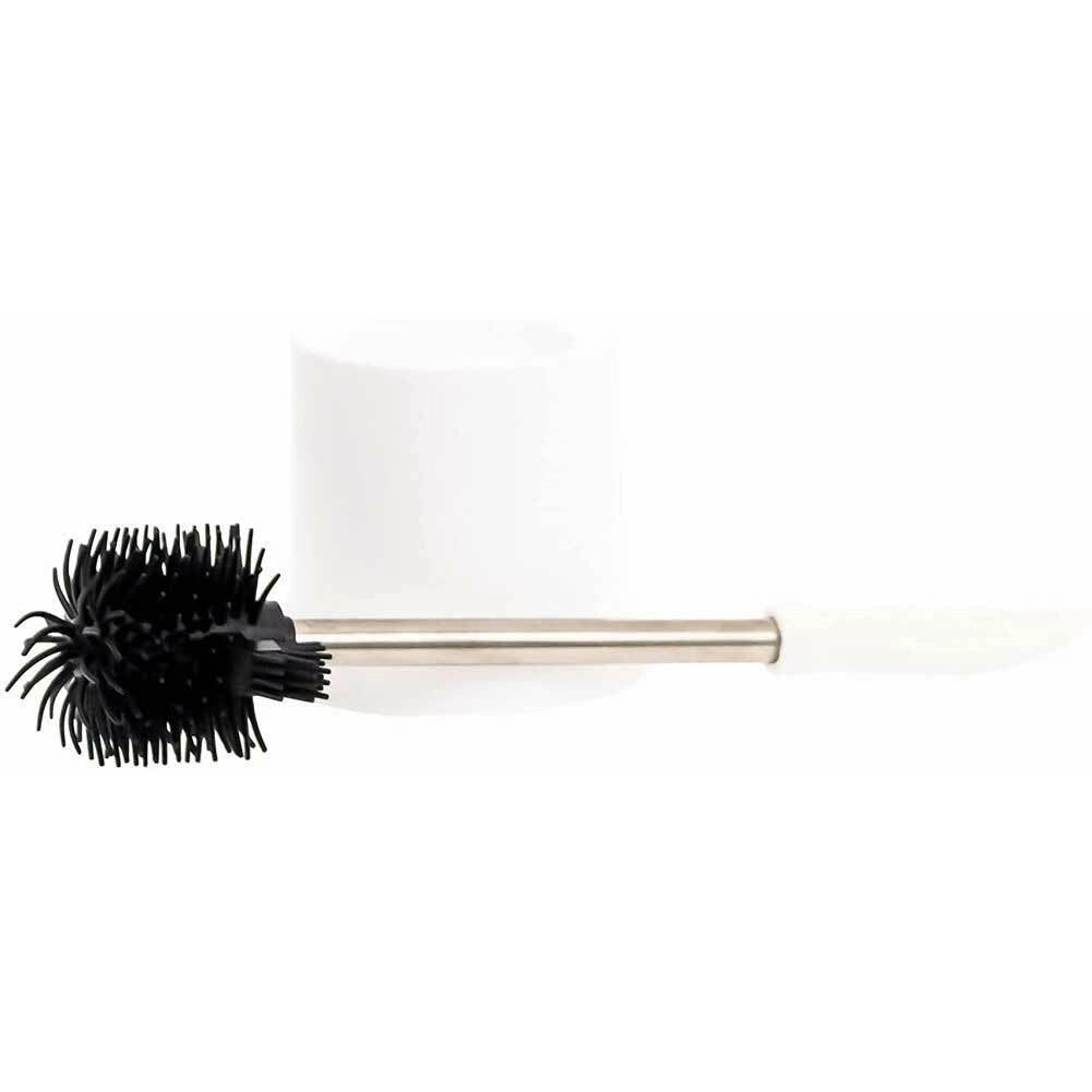 Portascopino Bagno con Spazzolone WC per Bagno in Plastica e Metallo 39cm
