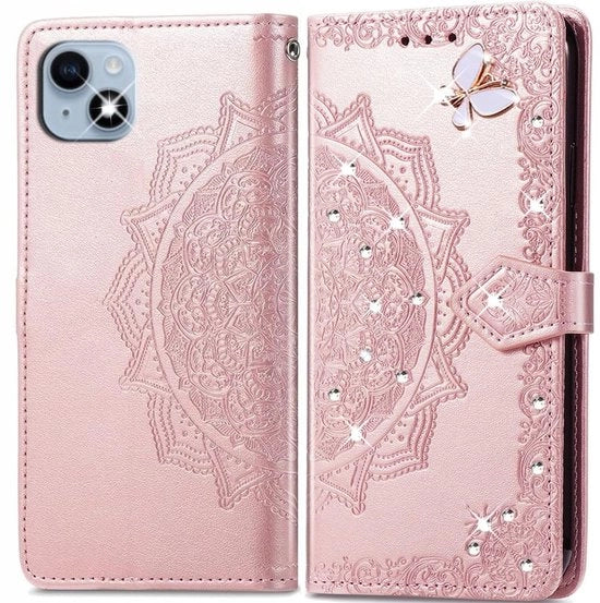 Custodia Premium in Pelle per iPhone 14 Plus - Portafoglio con Copertura a Sfoglia - Tessere - Protezione Standard - Copertura Completa - Custodia per Telefono