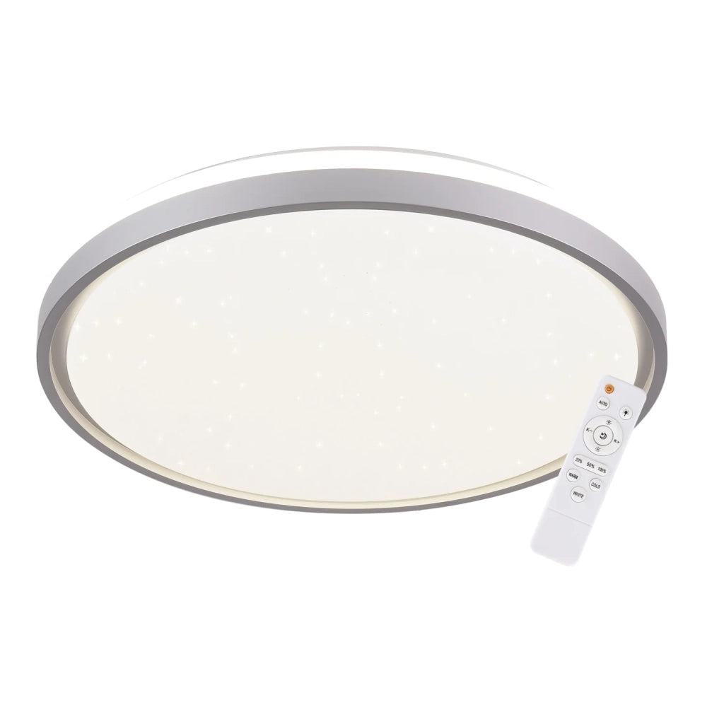 LÚZETE - PLAFÓN LED 58W PW LED REGULABLE BLANCO PLATA CIRCULAR TELLUS