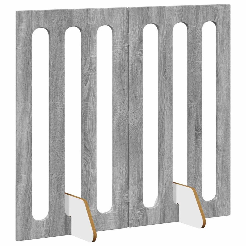 Recinto pieghevole per animali 2 pcs Sonoma grigia 8005983
