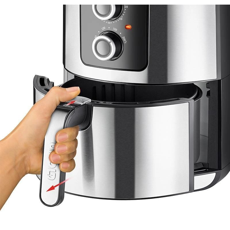 Unold 58655 friggitrice Doppia 5 L 1400 W Friggitrice ad aria calda Nero, Acciaio inox