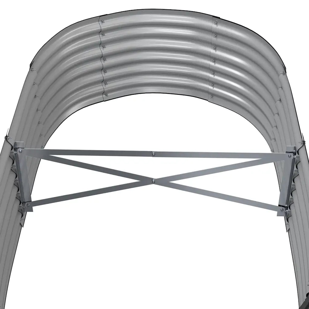 Letto da Giardino in Acciaio Zincato 152x80x36 cm Antracite 318916
