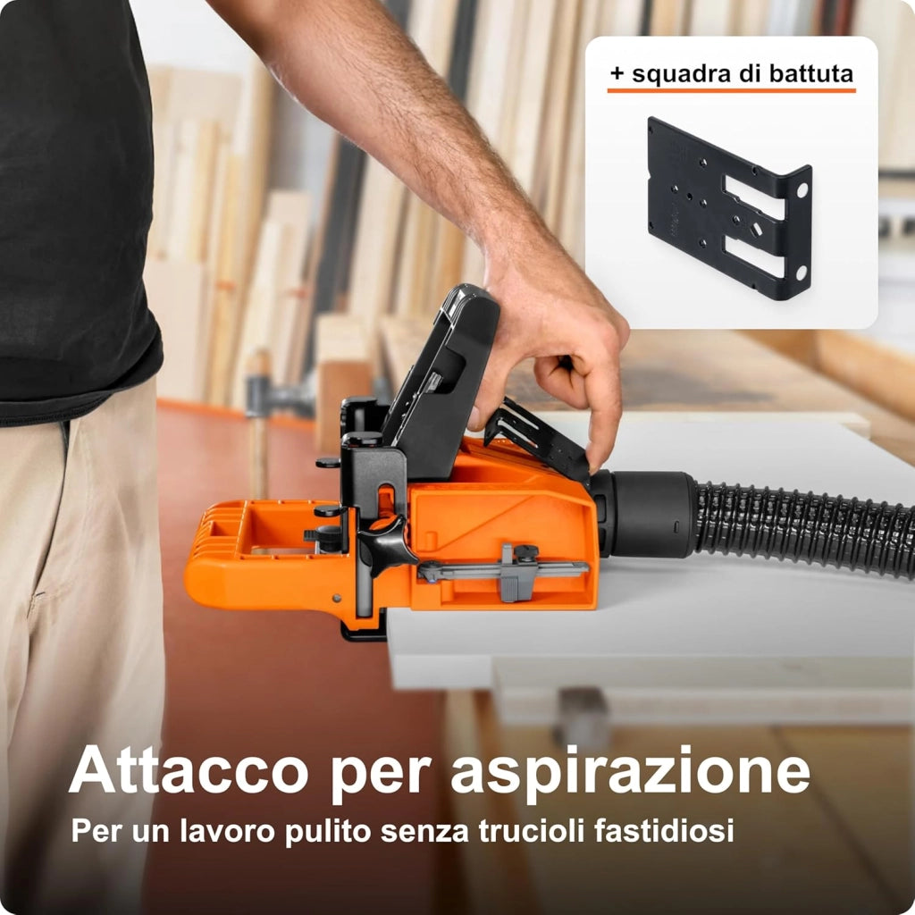 ECODRILL - Cerniere in un batter d'occhio, cerniere per armadi e mobili, aiuto per la lavorazione, nastro Ø = 35 mm, cerniera, foratura verticale