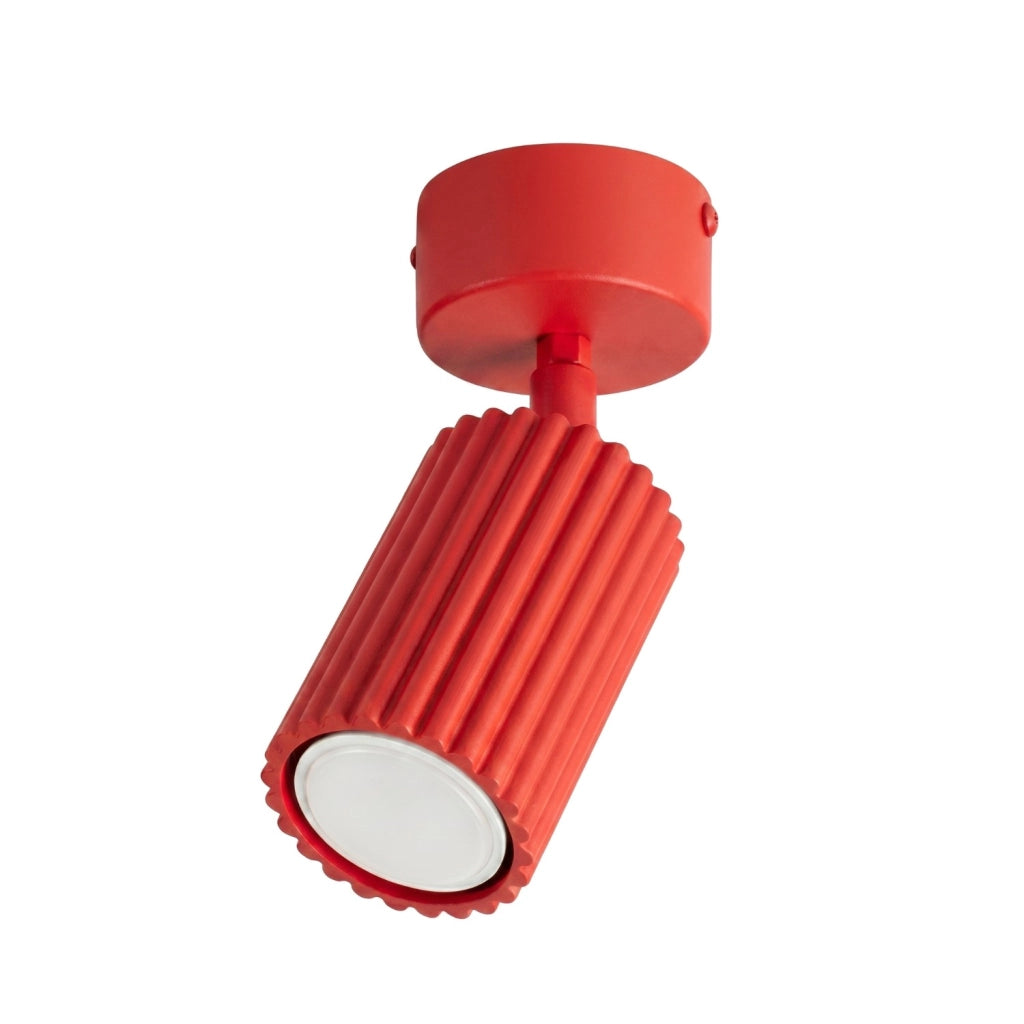 Plafoniera KARBON 1 rosso