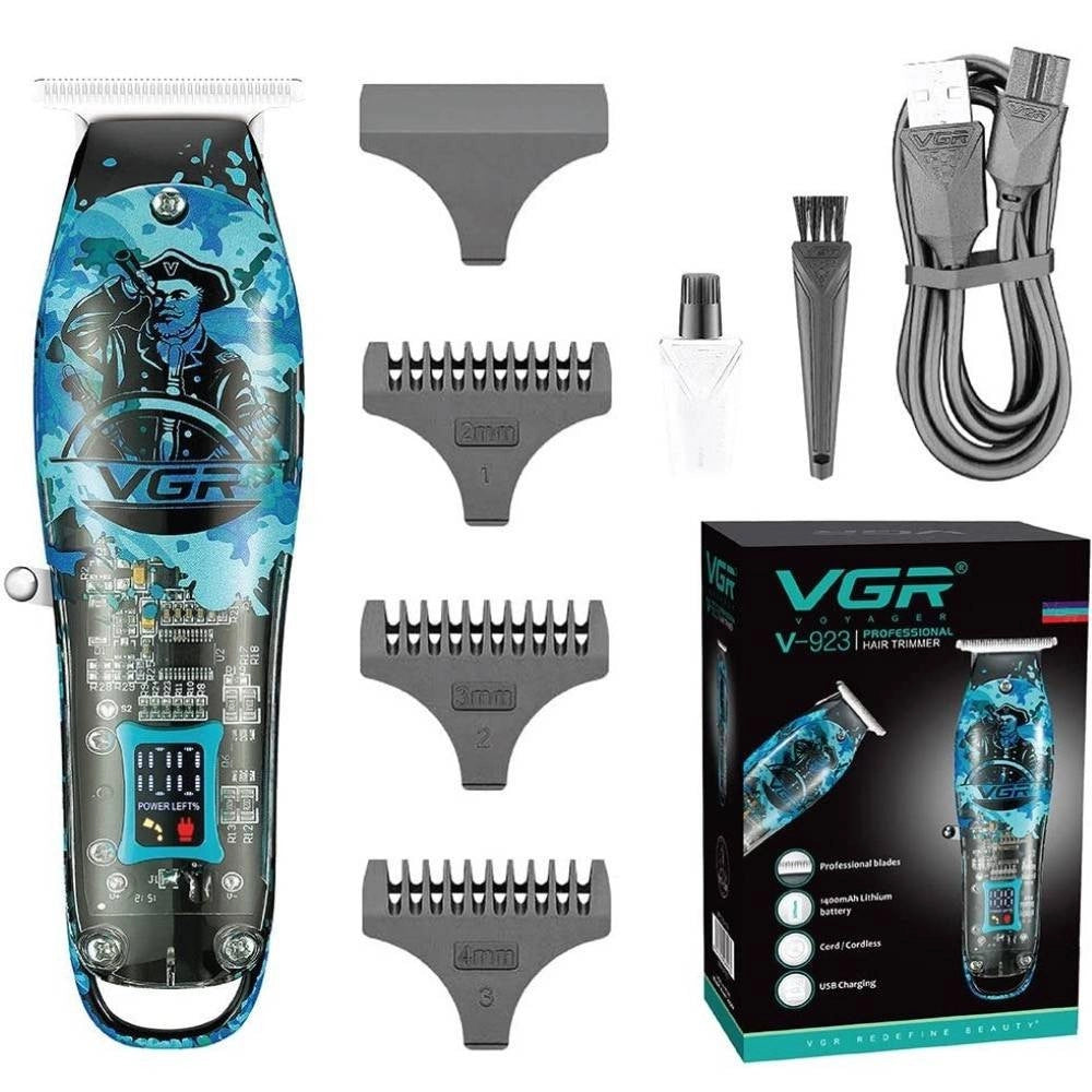 Trade Shop - Tagliacapelli Uomo Taglia Capelli Regola Barba Ricaricabile A Batteria Vgr 923 -