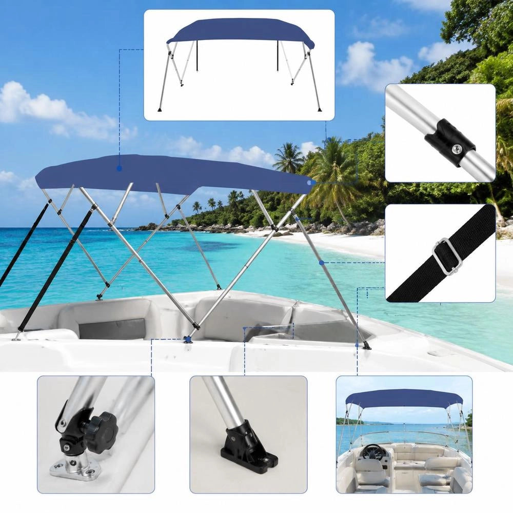 4-Bow Bimini Top Blue 243x210x137 Cm