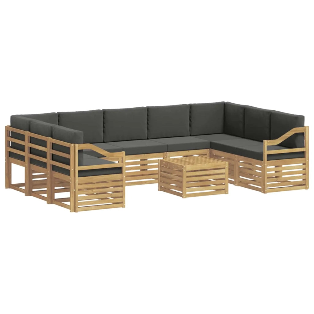 Set di divani da esterno 8 pcs Bianco e Antracite