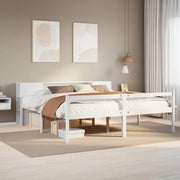 vidaXL Letto Libreria senza Materasso Bianco 200x200 cm Legno di Pino
