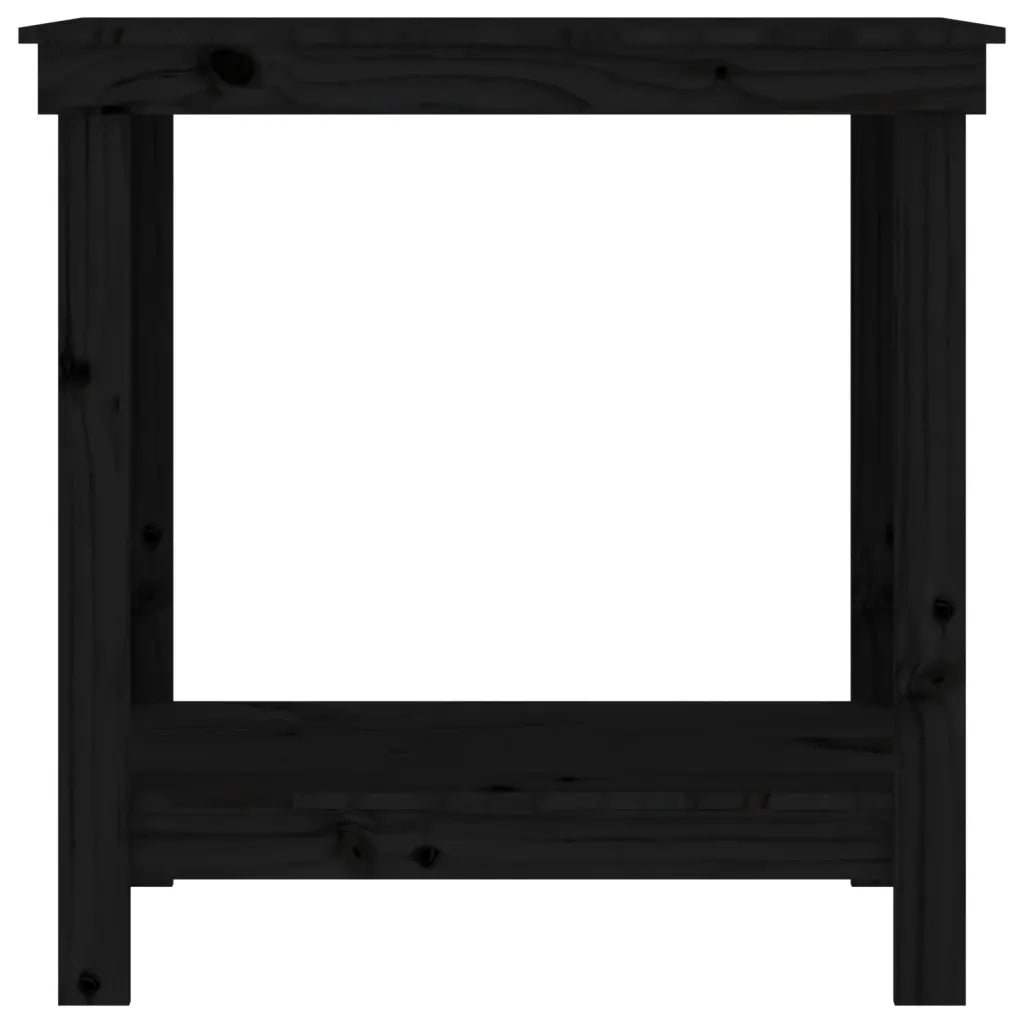 Banco da Lavoro Nero 80x50x80 cm in Legno Massello di Pino 822500