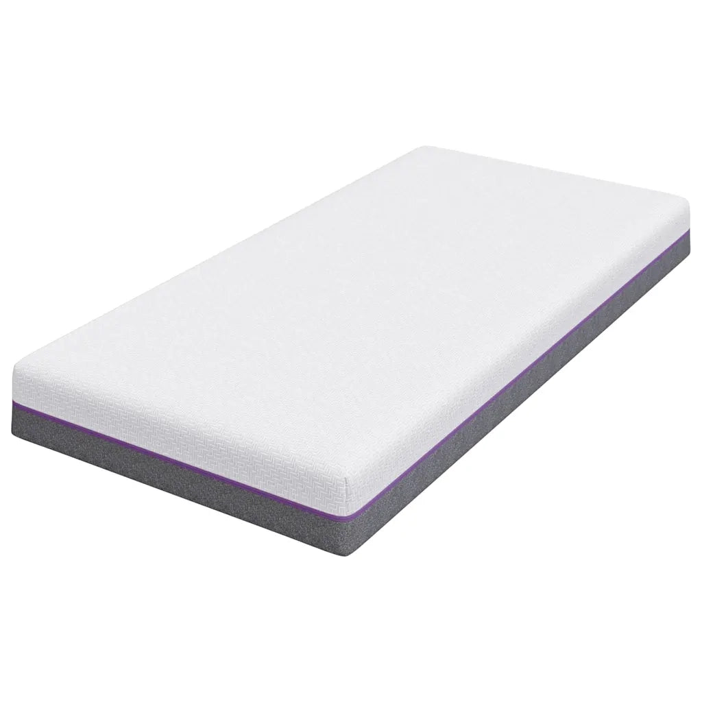 vidaXL Materasso Bianco e Grigio 100 x 200 cm Schiuma