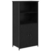 Credenza | Madia | Buffet da pranzo | Armadio da pranzo Rovere Nero 62 x 36 x 121,5 cm Legno multistrato