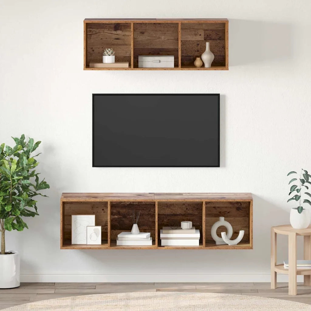 Set mobile TV 2 pcs Legno vecchio Legno multistrato 3393354